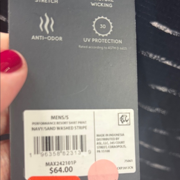 VRST Men's Navy Patterned button down shirt small - Picture 5 of 5